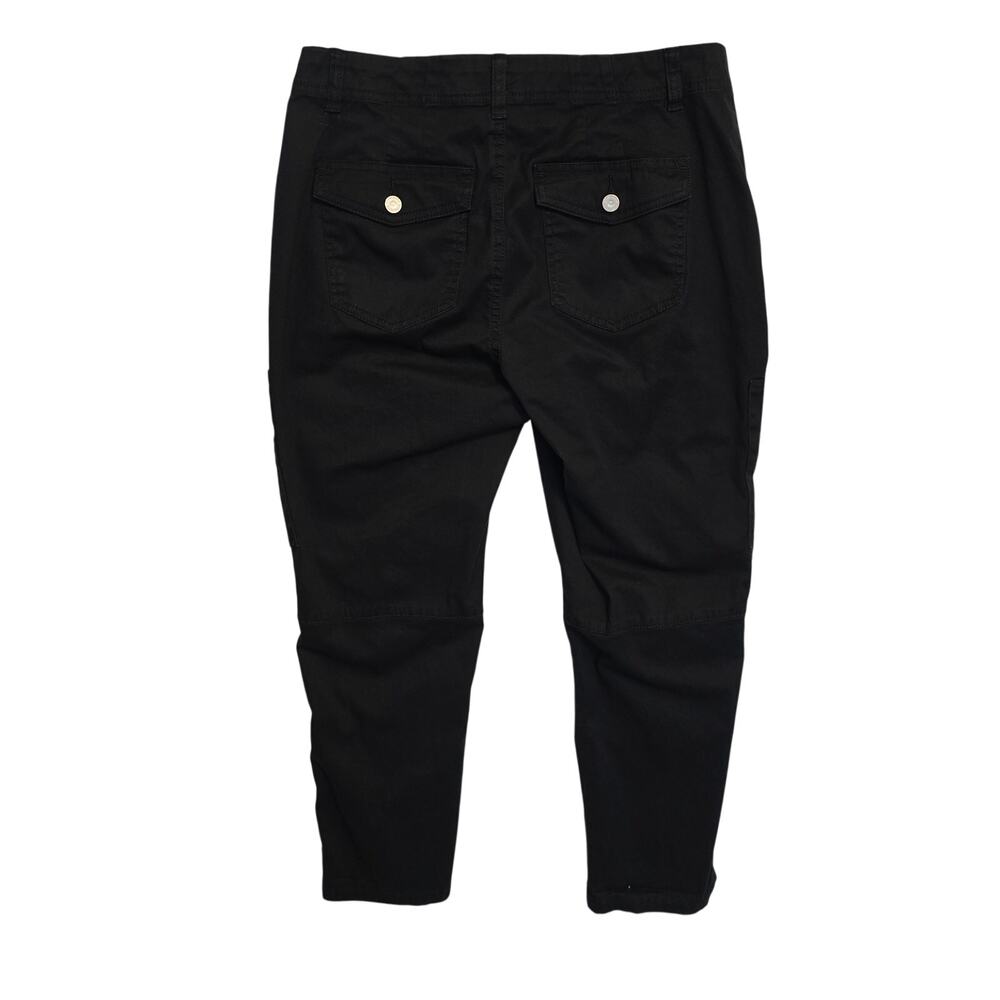 White House Black Market Capri Womens Size 6 Black Mid Rise Stretch Casual - Picture 2 of 12